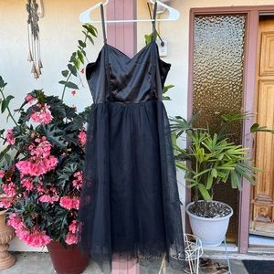 Black goth tulle corset dress